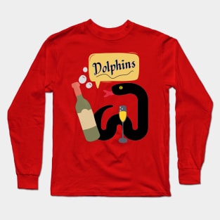 Snake with wine Long Sleeve T-Shirt